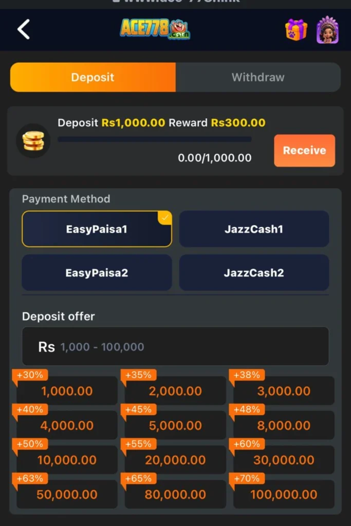 Ace778 Game-deposit